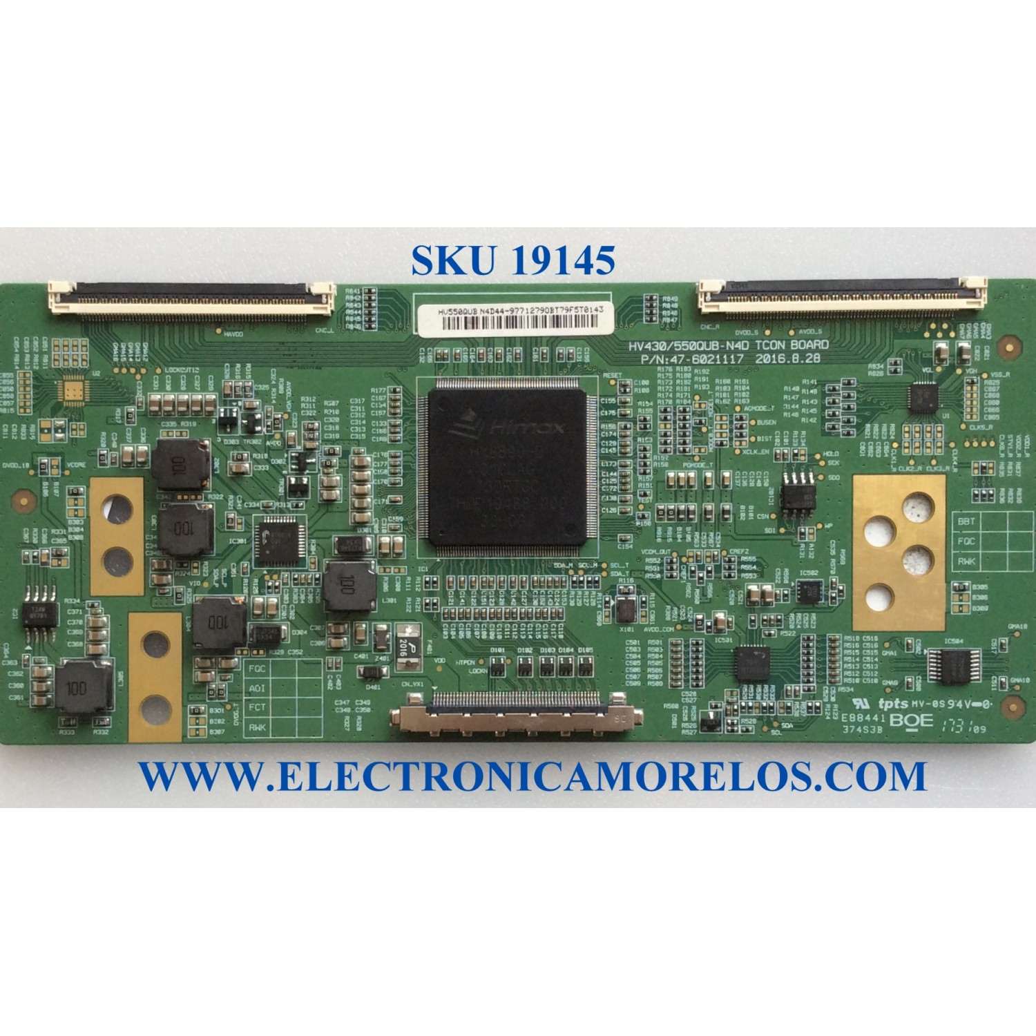 T-CON PARA TV PHILIPS / NUMERO DE PARTE 44-97712790B / 47-6021117 / HV550QUB / 44-9771279O / HV550QUB-N4D / HV550QUBN4D44 / 44-97712790 / PANEL UAFR0XH / DISPLAY HV550QUB-N4E / MODELOS 55PFL5602/F7 / 55PFL5402/F7C / RTU5540-B